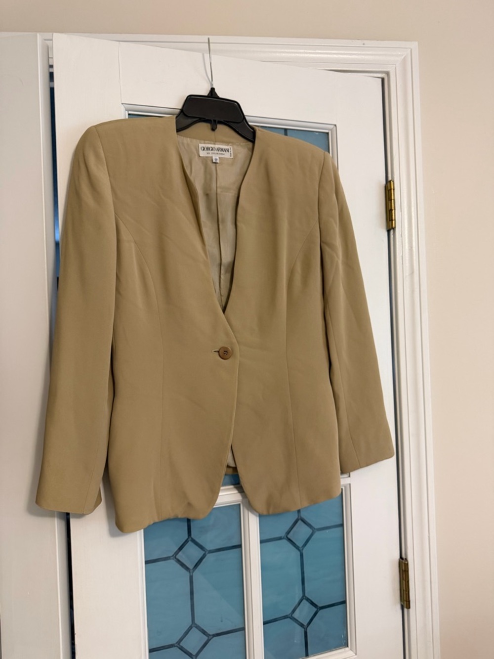 Giorgio Armani Tan Single-Button Women's Blazer